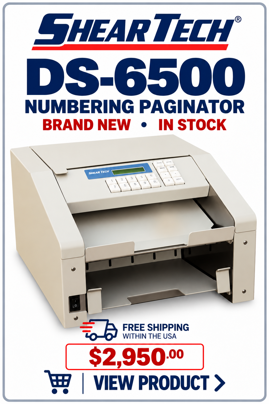 Shear Tech DS-6500 Numbering Paginator